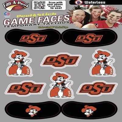 10 Pack Combo 6 Spirit Tattoos & 4 Eye Strips Officially licensed Waterless Peel & Stick Temporary Tattoos Oklahoma