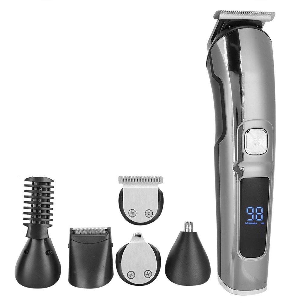 Yechiry Beard Trimmer, Electric Barber Male Mens Grooming Kit For Manscaping Hair Trimmers with MultiFunctional 600mAh 5W Hair Clipper For Mustache, Nose, Body Clipping