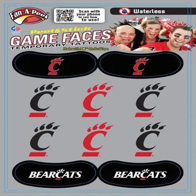 10 Pack Combo 6 Spirit Tattoos & 4 Eye Strips Officially licensed Waterless Peel & Stick Temporary Tattoos Cincinnati