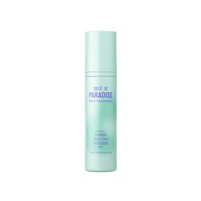 Isle of Paradise Tinted Self Tanning Mousse- Light, Streak-Free Self Tanner, Natural-Looking & Lasts Up to 7 Days, Vegan & Cruelty Free Sunless Tanning Foam Mousse, 6.76 fl oz.