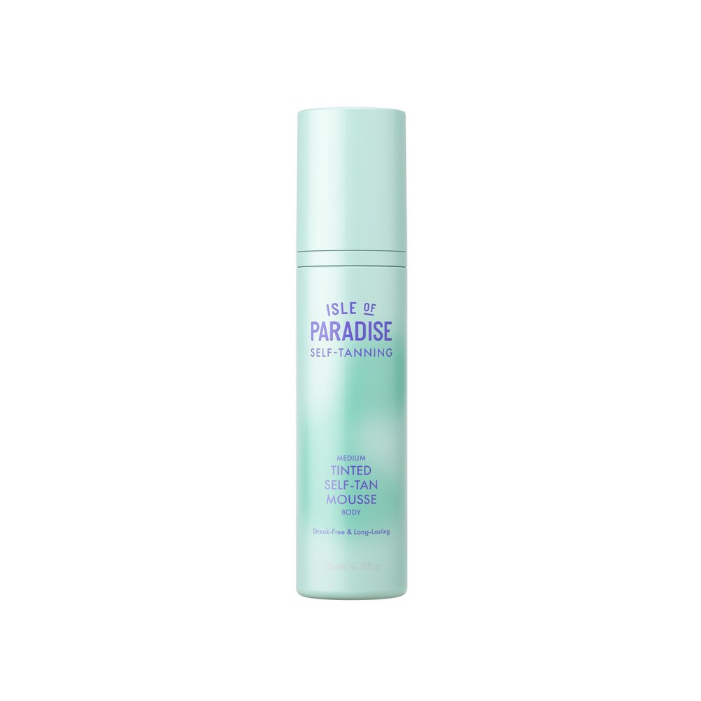 Isle of Paradise Tinted Self Tanning Mousse- Light, Streak-Free Self Tanner, Natural-Looking & Lasts Up to 7 Days, Vegan & Cruelty Free Sunless Tanning Foam Mousse, 6.76 fl oz.