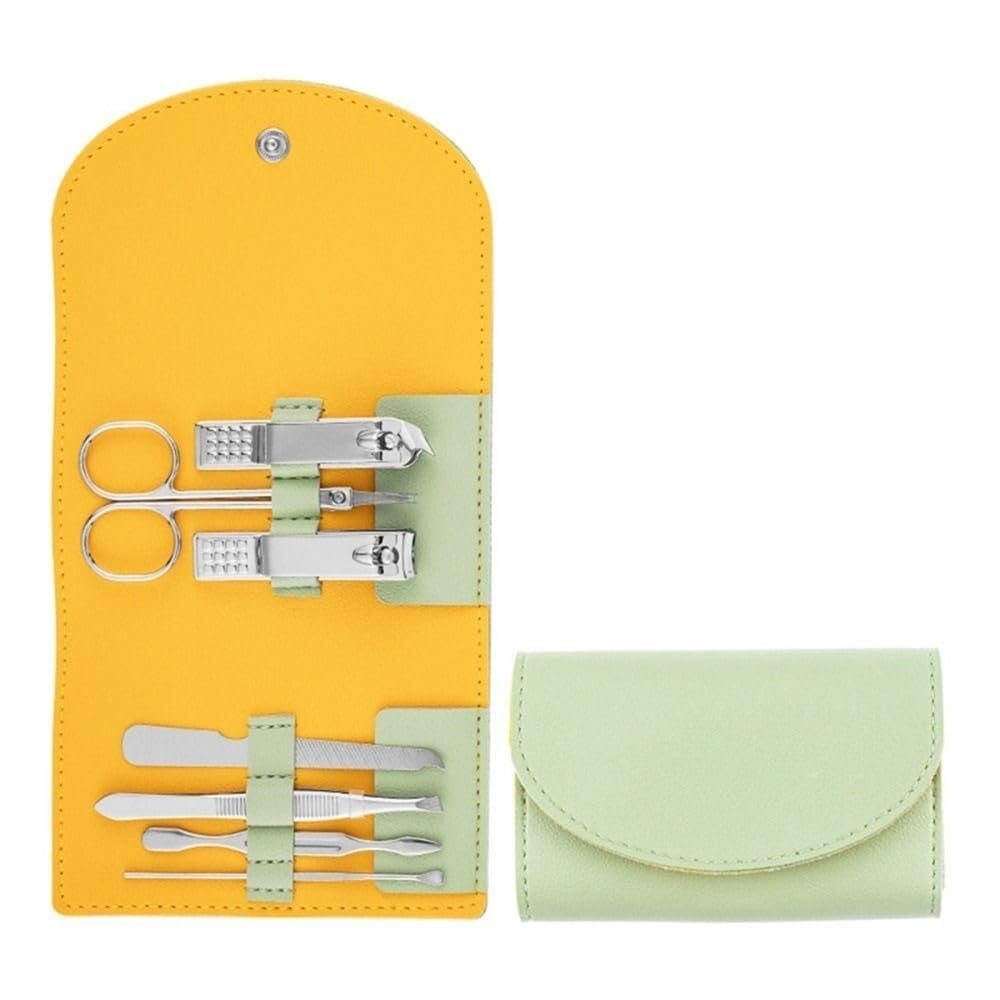 7 Pcs Manicure Set Ear Spoon Stainless Steel Nail Scissors Set Pedicure Scissors Nail Clipper Set Household,05 (10)