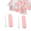50 Pack Mini Disposable Nail File Kit with Wooden Cuticle Pusher, Individually Packaged, Press on Nail Art Prep Tool for Home Manicure & Pedicure view 1