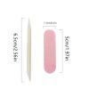 50 Pack Mini Disposable Nail File Kit with Wooden Cuticle Pusher, Individually Packaged, Press on Nail Art Prep Tool for Home Manicure & Pedicure view 2