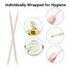 50 Pack Mini Disposable Nail File Kit with Wooden Cuticle Pusher, Individually Packaged, Press on Nail Art Prep Tool for Home Manicure & Pedicure view 3