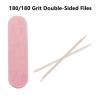 50 Pack Mini Disposable Nail File Kit with Wooden Cuticle Pusher, Individually Packaged, Press on Nail Art Prep Tool for Home Manicure & Pedicure view 4