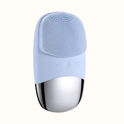 3-in-1 Sonic Vibration Silicone Facial Cleanser & Massager Blue