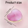2pcs Nail Palettes, Heart Shaped Resin Nail Paint Plate with Golden Edge Gel Polish Holder Mixing Design Tray & Display Board Manicure Tools Supplies for Home Salon(White & Dark Purple) view 2