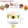 12 Pack 4 oz Plastic Cosmetic Containers With Rose Gold Lids Refillable Clear Empty Travle Jars Containers for Body Butter,Sugar Scrubs,Cream,Lotions,Candy, Label&Spatulas view 2