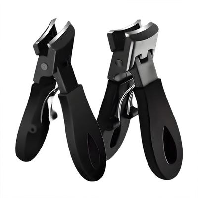 Bioudell 2Pcs Ingrown Toenail Treatment Kit with Wide Jaw Nail Clippers - Heavy Duty Angled Cutters for Thick Toenails & Seniors, Professional Stainless Steel Tools