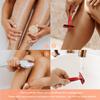 Safety Razor for Women and Men, Single Blade Razors, Reusable Metal Womens Razors for Shaving, with 10 Stainless Steel Double Edge Blades, Smooth and Close Shave, Plastic Free, Red view 4