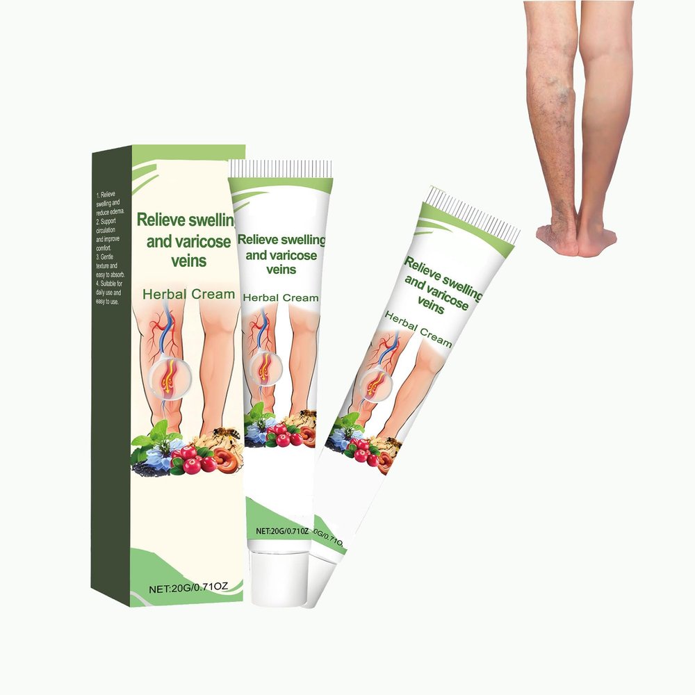 2 PCS Varicose Vein Cream, Improves Blood Circulation Veins, Soothing Skin Skin Lymphatic Massage Cream 20g/0.71oz