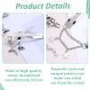 10 Pcs Silver Star Hair Clips, Silver Hair Accessories, 8 Shapes Pentagram Hairs Snap Clips, Metal Kawaii Barrettes for Women Girls view 3