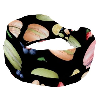 1 Pack Headbands for Women Non Slip Elastic Sports Hair Bands for Women, Soft Cloth Headband for Workout Yoga Fashion Hair Accessories,Colorful Dessert Art