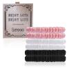 22 Momme 6PCS 100% Mulberry Silk Hair Ties Small Silk Scrunchies for Women Girls Curly Thick Thin Hair .Women's Black Cute Satin Sleepy Bulk Hair Tie Scrunchie Sleep Style 19 view 1