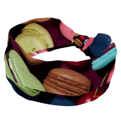 1 Pack Colorful Art Desserts Elastic Soft Fabric Non-Slip Women's Fashion Headbands - Soft, Wide, and Stylish for All Occasions