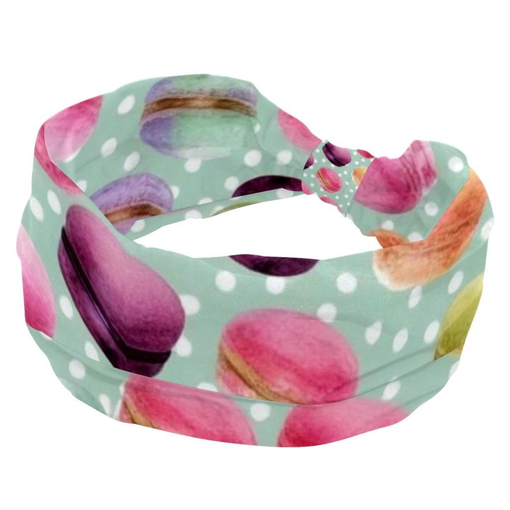 1 Pack Dessert Art Elastic Soft Fabric Non-Slip Women's Fashion Headbands - Soft, Wide, and Stylish for All Occasions