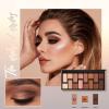 16 Colors Eye Shadow palette - Neutral Brown Earth Tones & Pink Roses, Glitter, Matte & Metallic Finishes, Long Lasting Naturing-Looking, High Pigmented Eye Shadow for All Skin Tones view 2
