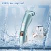 Electric Razors for Women, Bikini Trimmer Wet & Dry Use, Painless Pubic Hair Trimmer, Rechargeable Electric Shaver for Legs, Face, Pubic Hair, Underarms with Detachable Head, Blue view 3