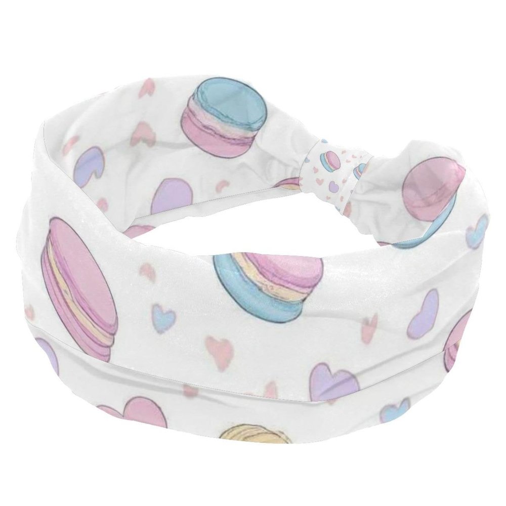 1 Pack Dessert Art Elastic Soft Fabric Non-Slip Women's Fashion Headbands - Soft, Wide, and Stylish for All Occasions