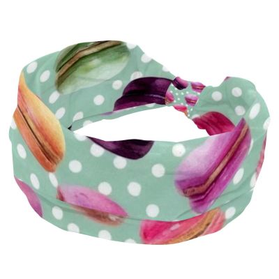1 Pack Dessert Art Elastic Soft Fabric Non-Slip Women's Fashion Headbands - Soft, Wide, and Stylish for All Occasions