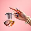 3 Pcs Colorful Plastic Hair Side Combs French Twist Comb Tortoise Side Combs Hair Clip Comb Accessories with Seven Teeth for Women Girls Hair Combs Styling Tools view 3