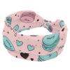 1 Pack Colorful Dessert Art Elastic Soft Fabric Non-Slip Women's Fashion Headbands - Soft, Wide, and Stylish for All Occasions view 1