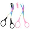 2 PCS Eyebrow Scissors with Comb, Stainless Steel Eyebrow Trimmer Scissor for Women, Portable Eye Brow Scissors with Comb Kit for Women Men, Eye Brow Grooming view 1