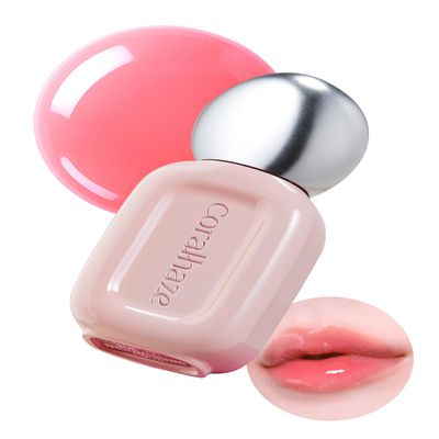 CORALHAZE Dew Drop Tint #202 Mellow 4.5g, Glossy, Lightweight Lip Stain, Glass-Like, High Shine, Moisturizing Lip Oil, Long Lasting Color, Hydrating Gloss, Dewy Finish, Korean Beauty Makeup