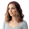 AFROLOCS Short Wavy Wig for Women,Heat Resistant Synthetic Bob with Lace Hairline, Glueless Natural Look for Daily Wear (Chestnut Highlight, Medium 14 Inch) view 1