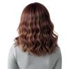 AFROLOCS Short Wavy Wig for Women,Heat Resistant Synthetic Bob with Lace Hairline, Glueless Natural Look for Daily Wear (Chestnut Highlight, Medium 14 Inch) view 2