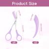 2PCS Eyebrow Scissors with Comb, Stainless Steel Professional Eyebrows Trimmer, Hair Removal Eyebrow Scissors, Eye Brow Shaping Tool for Men and Women view 2