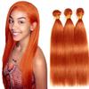 Ginger Bundles Human Hair 350 Straight Bundles 10 12 14 Inch Unprocessed Virgin Orange Bundle Hair Extensions view 1