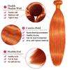 Ginger Bundles Human Hair 350 Straight Bundles 10 12 14 Inch Unprocessed Virgin Orange Bundle Hair Extensions view 3