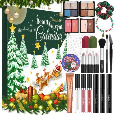 DAGEDA Beauty Advent Calendar 2025,24 Days Christmas Makeup Advent Calendar, Teen Girl Gifts Trendy Stuff Makeup Set, 24 Surprise Christmas Countdown Festival Gifts Set for Mom Wife Girlfriends Sister