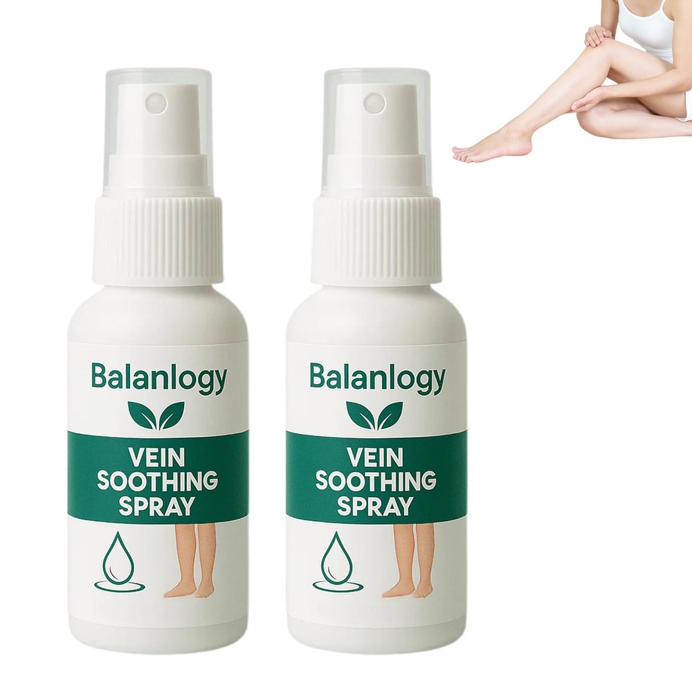 Balanlogy Vein Soothing Spray, Professional Varicose Veins Treatment for Legs Spray, Timilk Vein Guard Herbal Spray-30g, Natural Ingredients Leg Treatment for All Skin Types (2 Bottle)
