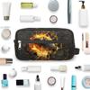 Ackutea Kids Travel Toiletry Bag - Yellow Fire Football Waterproof Hanging Cosmetic Hygiene Bags for Boys Men - Large Shave Kit for Toiletries Accessories Bathroom Stuff view 4
