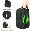 Ackutea Kids Travel Toiletry Bag - Green Fire Football Waterproof Hanging Cosmetic Hygiene Bags for Boys Men - Large Shave Kit for Toiletries Accessories Bathroom Stuff view 2
