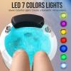 Pedicure Foot Spa, Foot Massager Acrylic Massage Footbath with Automatic Water Pump,Feet spa Tub Colorful Light Surfing Hot and Cold Adjustment,Portable Pedicure Bowl, With 60PCS foot bath bags B view 4