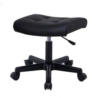 AKIQKPX Rolling Stool with Soft Padded Seat, Rotating Modern and Simple Office Chair, Adjustable Height Shop Stool, Medical Spa Stool with Wheels for Tattoo Massage Salon(Black)