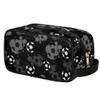 Ackutea Kids Travel Toiletry Bag - Black White Soccer Ball Waterproof Hanging Cosmetic Hygiene Bags for Boys Men - Large Shave Kit for Toiletries Accessories Bathroom Stuff view 1