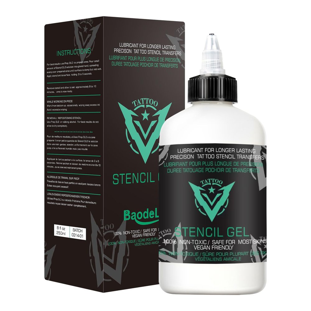 Tattoo Stencil Transfer Gel Solution, 8 Ounce Professional Tattoo Stencil gel Fresh Stuff Stencil Transfer Cream Gel for Tattooing Tranfer Paper Machine Soap tattoo Supplies - Clear & Long-Lasting