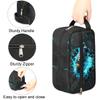 Ackutea Kids Travel Toiletry Bag - Blue Fire Football Waterproof Hanging Cosmetic Hygiene Bags for Boys Men - Large Shave Kit for Toiletries Accessories Bathroom Stuff view 2