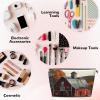 SDTYKHJ Travel Makeup Bag Large Capacity Cosmetic Bags for Women,Waterproof Portable Shaving Bag Small Toiletry Bag Barn Leather Cosmetic Organizer Bags for Traveling view 2