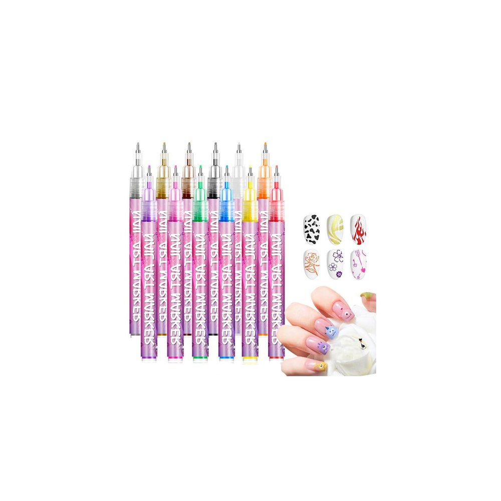 12 Colors Nail Art Pens Set (12 Colors)