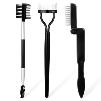 3PCS Eyelash Comb Lash Separator Lash Spoolie Mascara Applicator Definer Lashs Comb Eye Makeup Brushes for Combing Separating Lashes