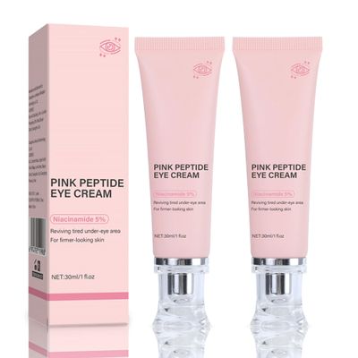 PDRN Pink Peptide Eye Serum Cream, Anti-Aging Treatment for Dark Circles, Hydrating Firming Eyes Cream for Women & Men, Reduces Fine Lines and Uneven Skin Tone (60ml, 2pc)