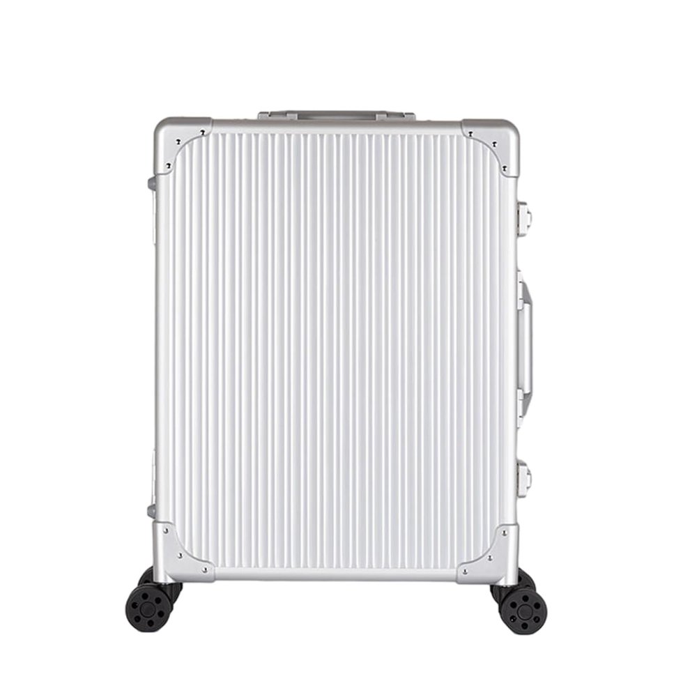 CKJJZY Rolling Makeup Case Professional Makeup Train Case with Mirror and Lights Portable Train Case Dimmable LED Bulbs Travel Cosmetic Suitcase Vanity Beauty Box (Silver Stripe 52x40x22.5cm)