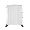 CKJJZY Rolling Makeup Case Professional Makeup Train Case with Mirror and Lights Portable Train Case Dimmable LED Bulbs Travel Cosmetic Suitcase Vanity Beauty Box (Silver Stripe 52x40x22.5cm) view 1