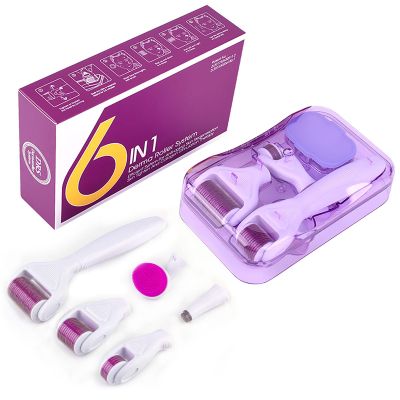 Autsmile Home Use 6-In-1 Derma Microneedling Roller-Kit Skin Care Tools For Face and Body 0.3mm